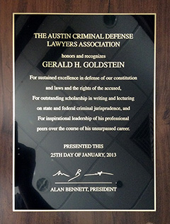 Austin Criminal Defense Lawyers Association - Excellence Award
