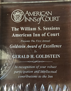 American Inns of Court - The William S. Sessions American Inn of Court - Goldstein Award of Excellence