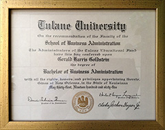 Tulane University - Bachelor's of Business Administration