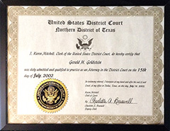 US District Court - Admission to Practice in Texas Northern District